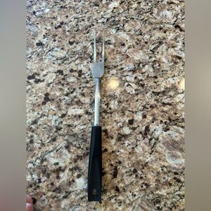 Ekco Vintage Stainless Steel Meat Fork with Black Handle